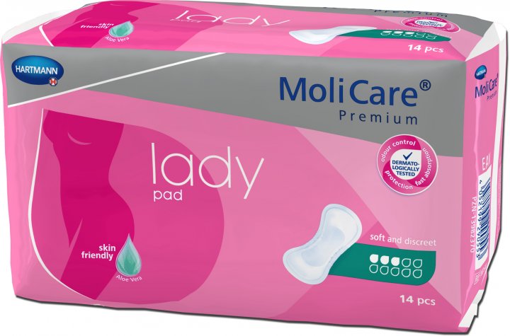 Абсорбуючі прокладки при незначній слабкості сечового міхура MoliCare® Premium lady pad 3 краплі 14шт